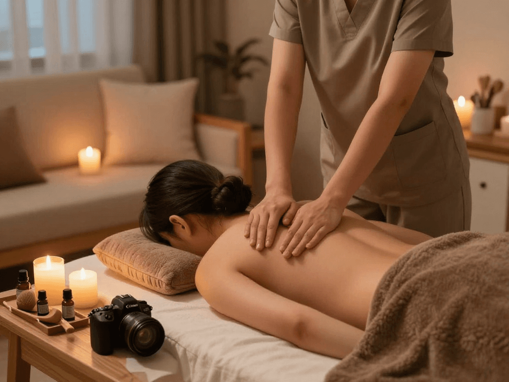 Experience ultimate relaxation with 출장마사지 in a cozy home setting.