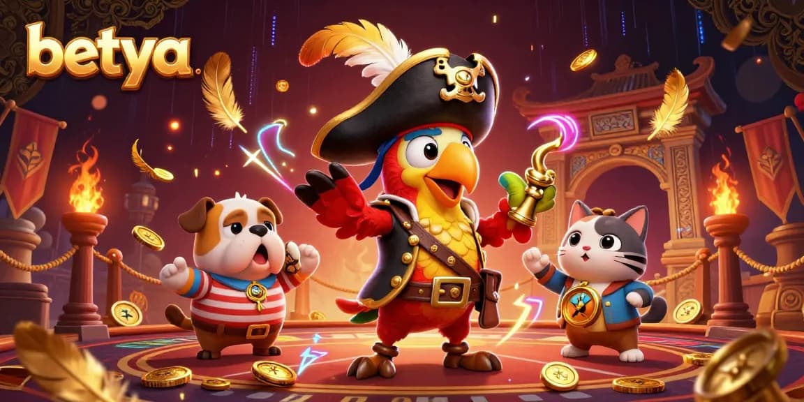 Experience thrilling gameplay at betya online casino with vibrant characters, coins, and dynamic energy.
