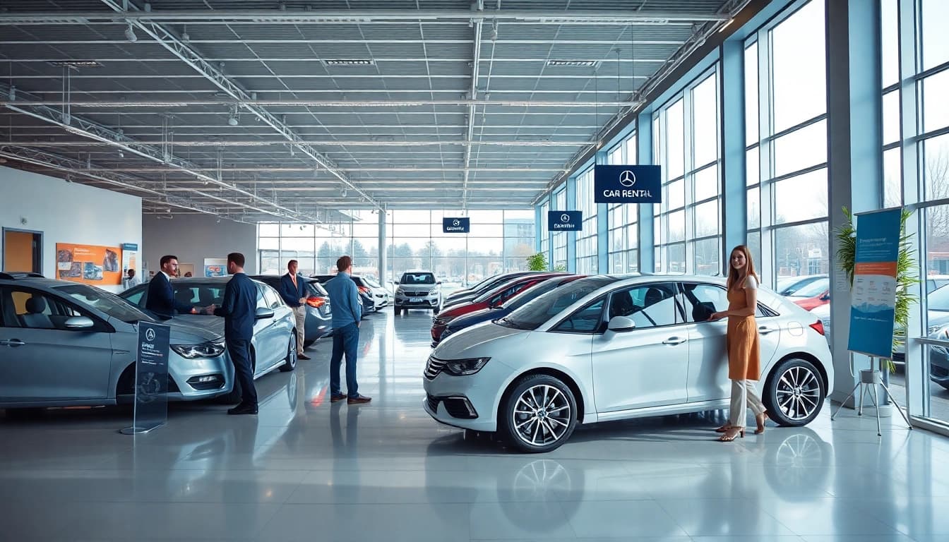 Rent a car Chisinau with friendly staff and diverse fleet in a modern office.