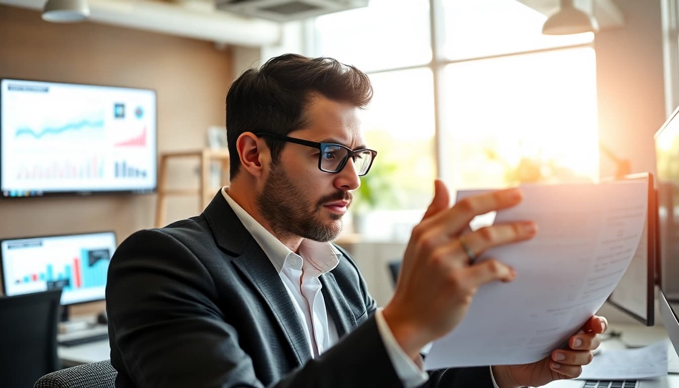Analyze insights effectively using AI for competitive intelligence in a modern office setting.