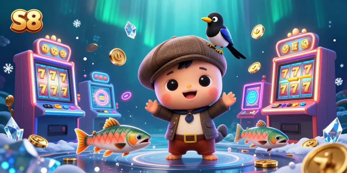 Spin the slots with S8 while enjoying colorful 3D gaming characters in an engaging casino atmosphere.