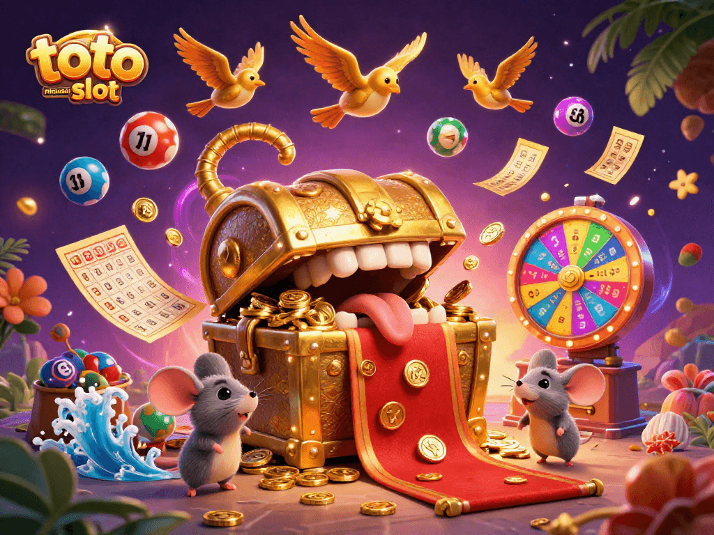 Mainkan slot toto macau dan temukan harta karun dalam ilustrasi ceria dan menarik ini.