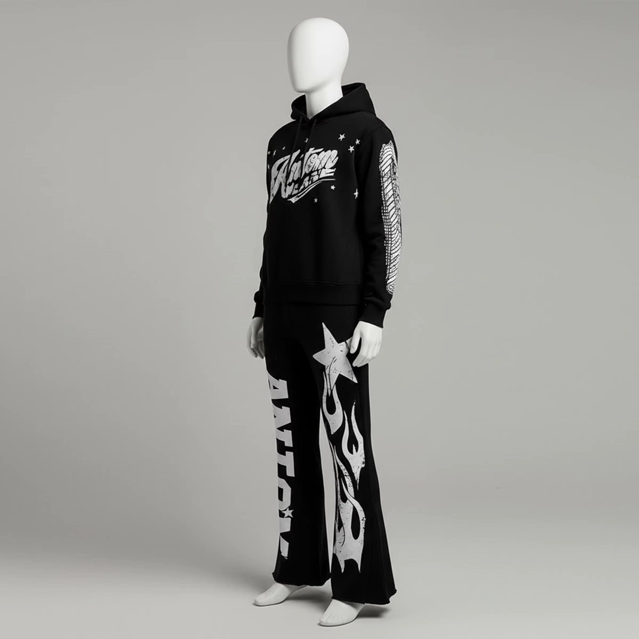 Oversize Puff Print Stacked Suit for Bold Streetwear