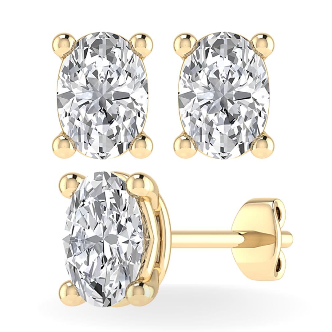 Diamond Pave Hoop Earnings in 18ct Gold | Timeless Swiss Elegance