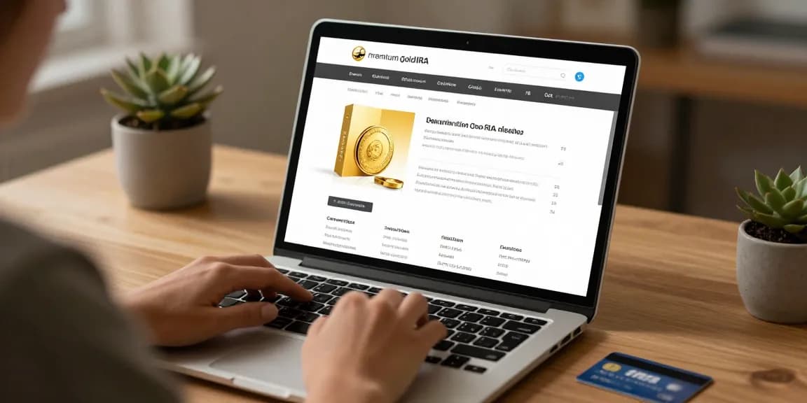 Evaluating gold IRA companies while shopping online for best deals on retirement investments.