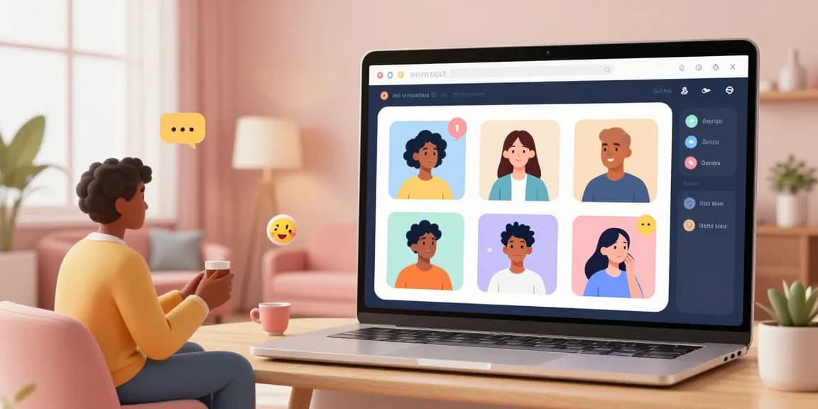 Interactive NSFW AI chat environment with diverse avatars showcasing customization options.