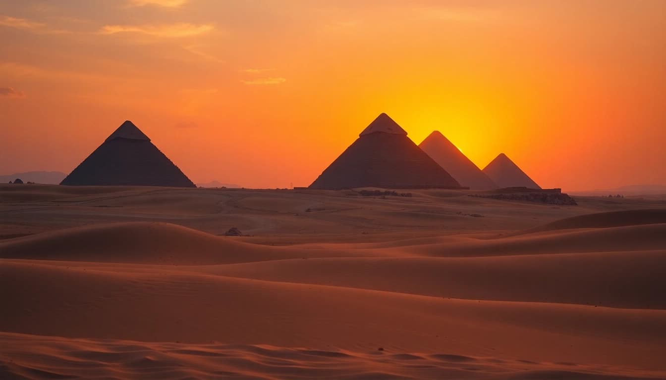 Experience the grandeur of the pyramids, ancient structures illuminating the history of piraminds.