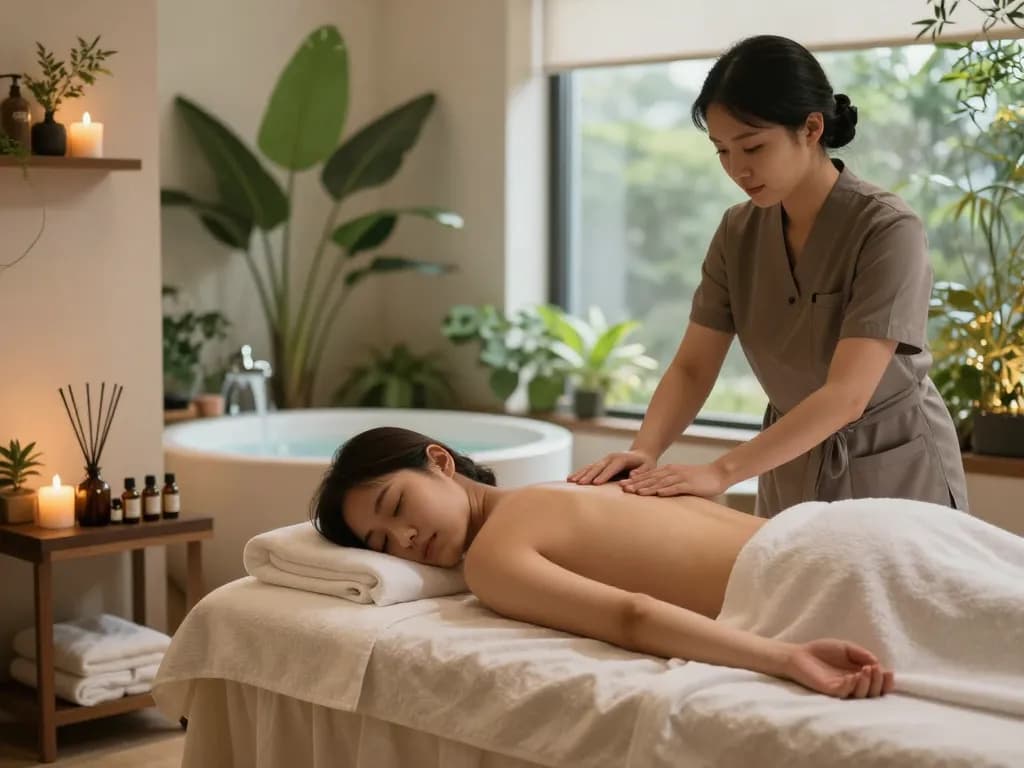 Experience 신사동마사지 in a serene spa setting with relaxing atmosphere and expert techniques.