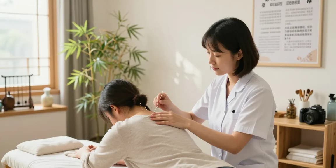 수원교통사고한의원 provides specialized acupuncture treatment for traffic accident recovery in a soothing clinic environment.