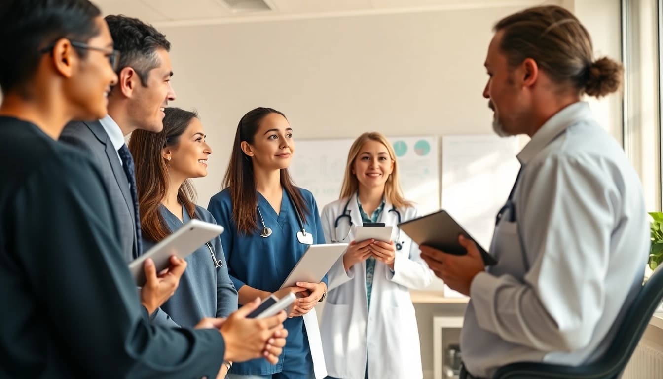 Professional healthcare consultation at https://www.medexdtc.com with a diverse team assisting patients.