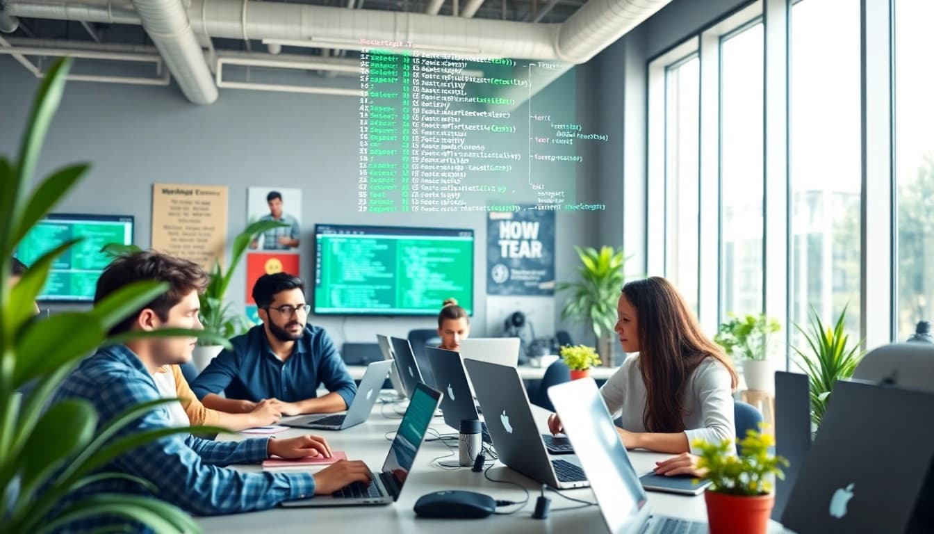 Team utilizing DoesQA for enhancing test automation efficiency in a collaborative workspace.