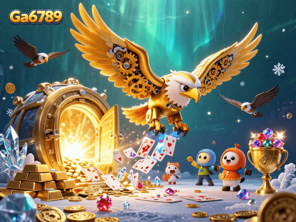 Experience Ga6789's thrilling dive into a dazzling casino world of holographic cards.