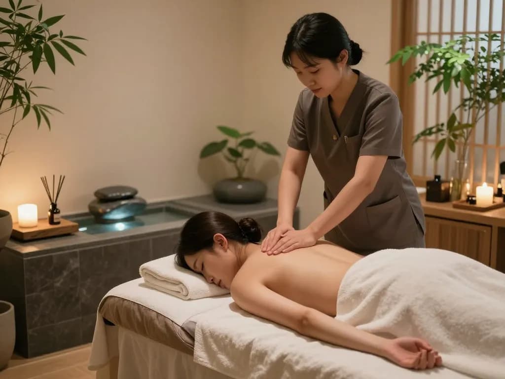 Experience the tranquility of 천안스웨디시 with a professional massage in a serene spa setting.