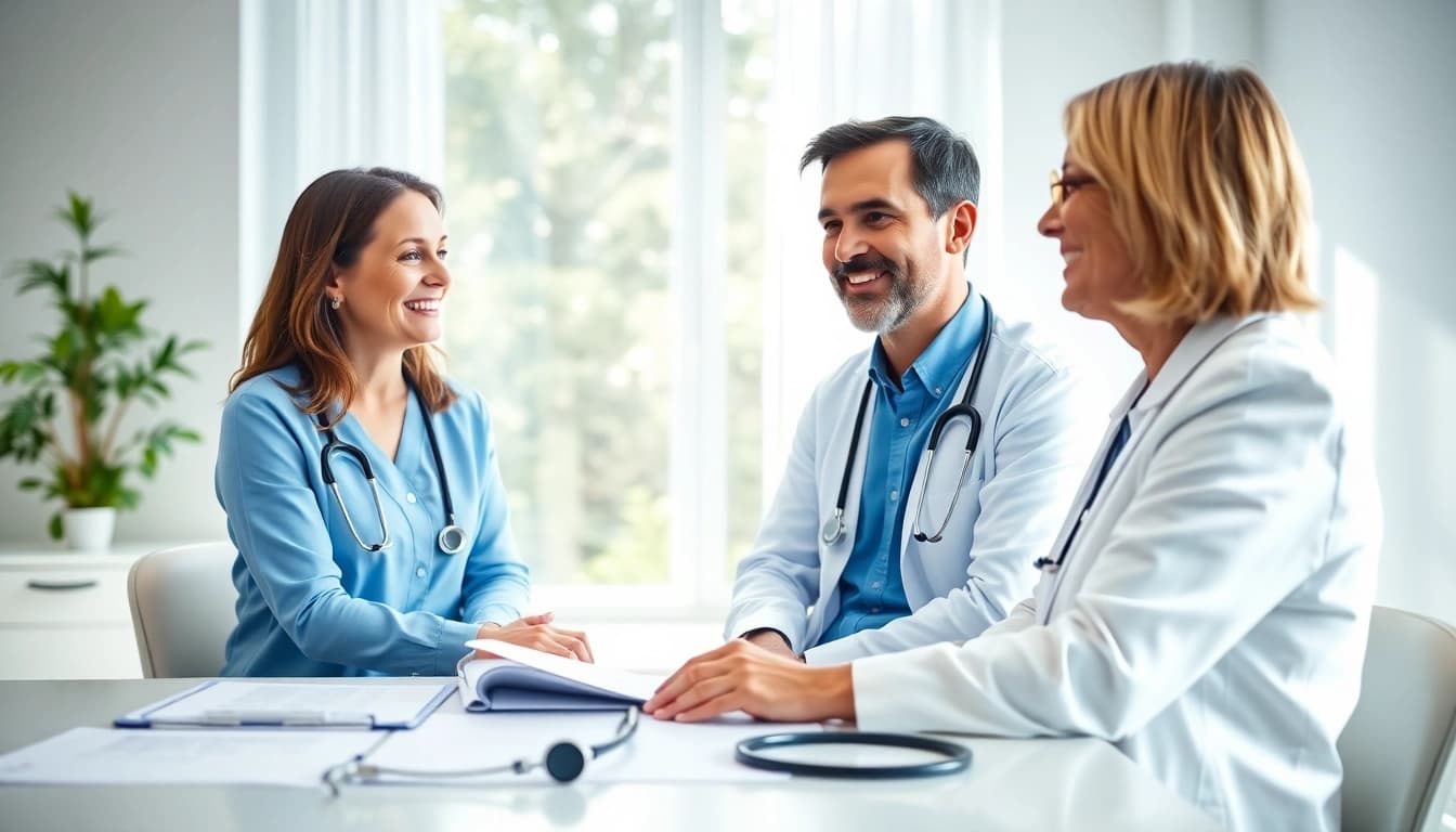 Doctor providing personalized care in a private GP setting for a patient.