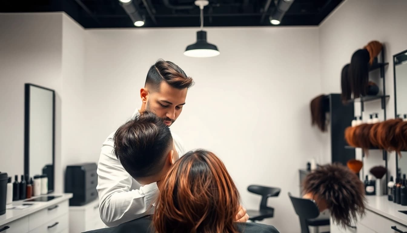 Ace of Fades 212 showcases a professional hair replacement transformation in an inviting studio.