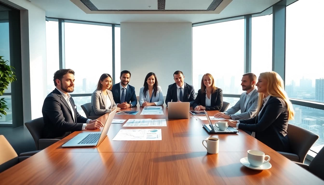 Expert consultants discussing VAT Services in UAE in a professional office setting.