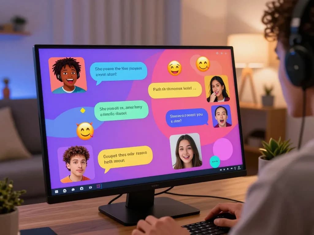 Engaging spicy chat interaction with animated characters and lively messages.
