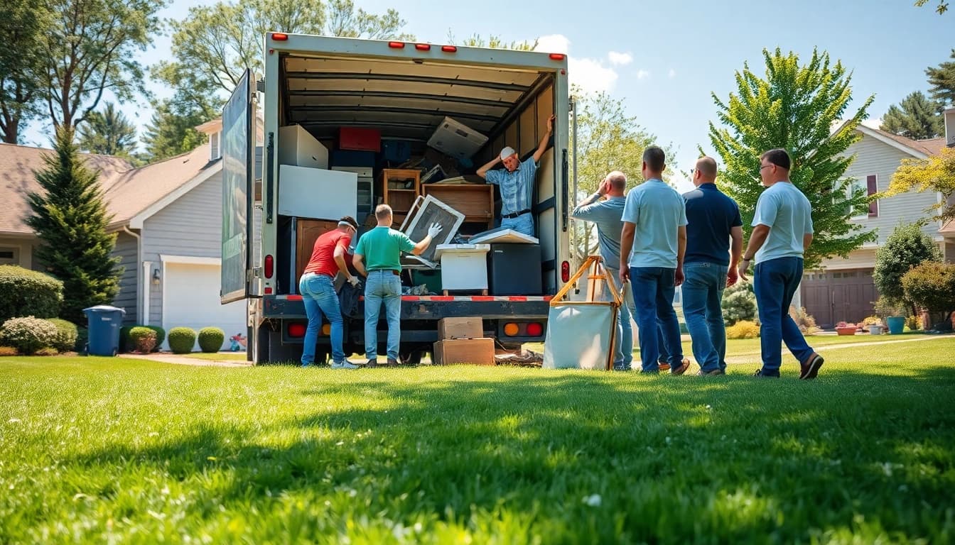 Efficient junk removal team at work in Bergen County, showcasing eco-friendly disposal services.