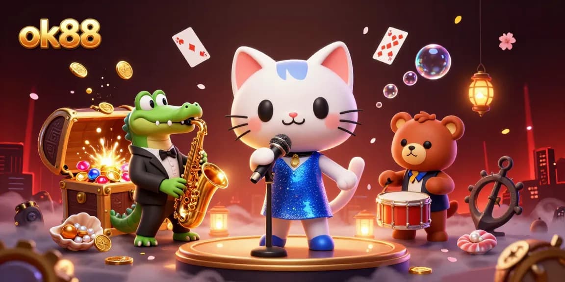 Experience the excitement of ok88 with vibrant casino characters and rich gaming treasures.
