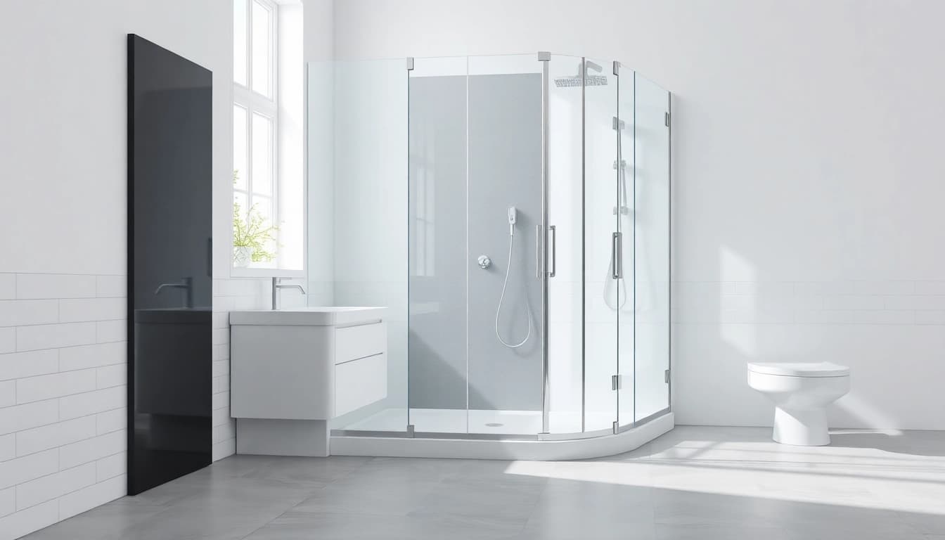 Erleben Sie die elegante sonni Duschkabine 80x80 in einem modernen Badezimmer mit hellem Design.