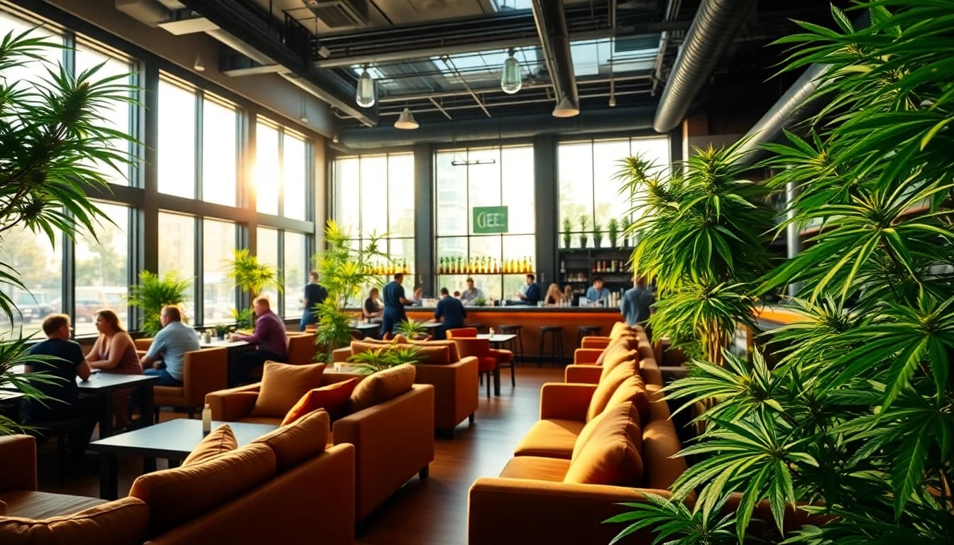Experience the welcoming atmosphere at Green Guyz cannabis club madrid with its relaxed lounge and vibrant decor.