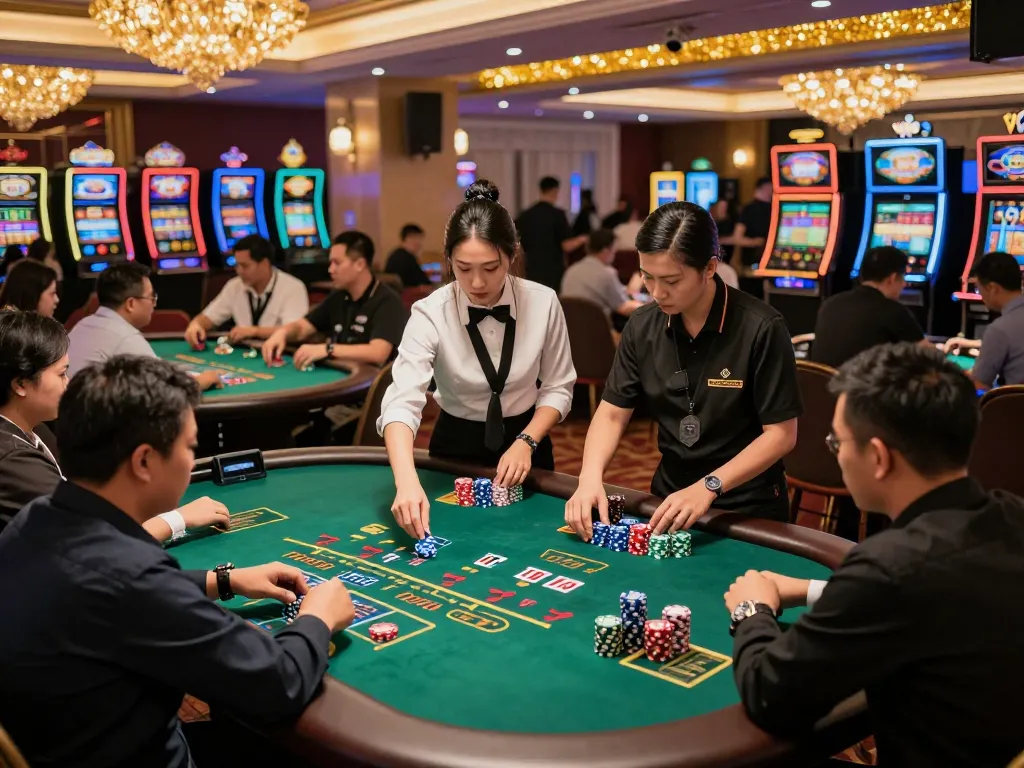 Players engaging in a thrilling blackjack game at 789win casino, showcasing strategic gameplay and vibrant atmosphere.