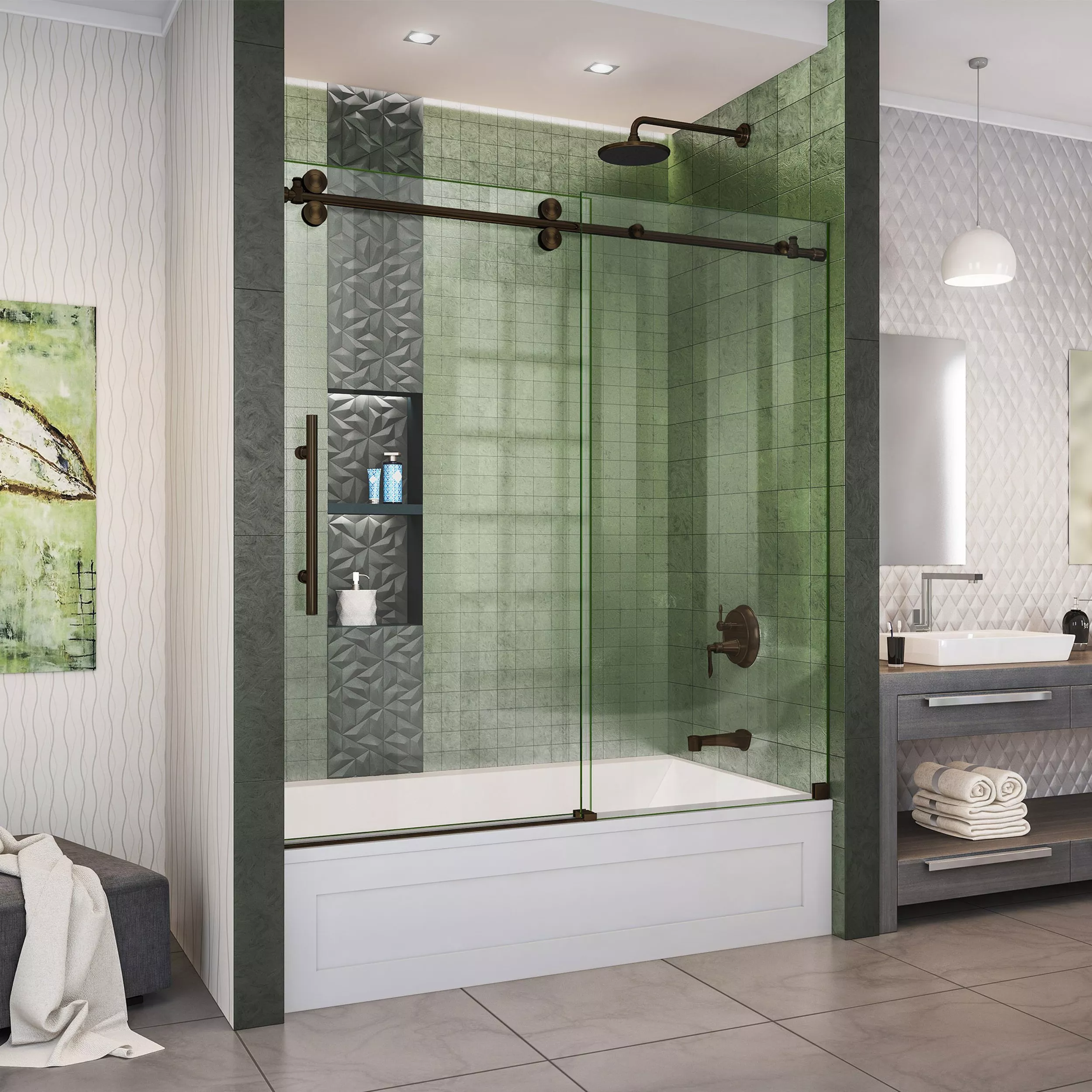 Premium Tempered Bathtub Glass Doors for Luxury Homes