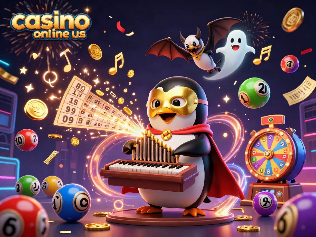 Play at exciting casino online us games with vibrant characters and elements in a dynamic 3D scene.