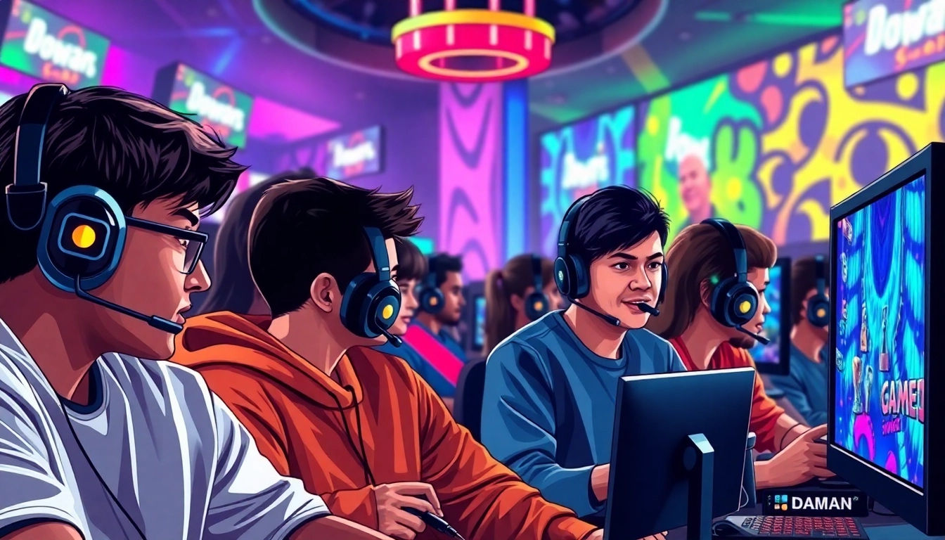Players immersed in exciting daman games showcasing their energetic gaming experience.