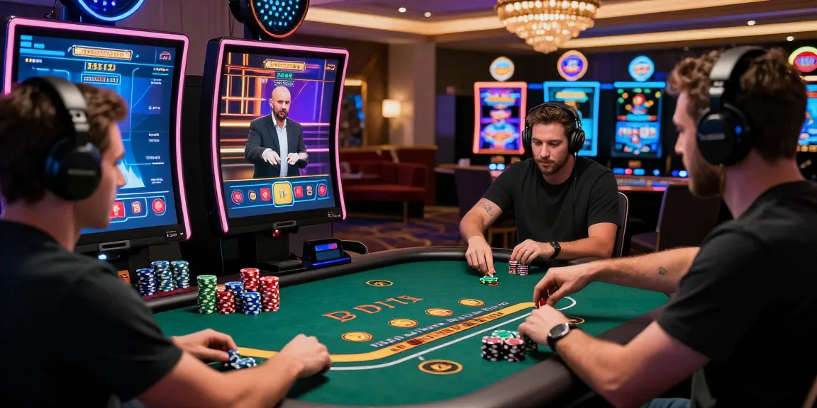 Expérience de jeu captivante dans un casino en ligne avec des graphismes vibrants et un croupier en direct.