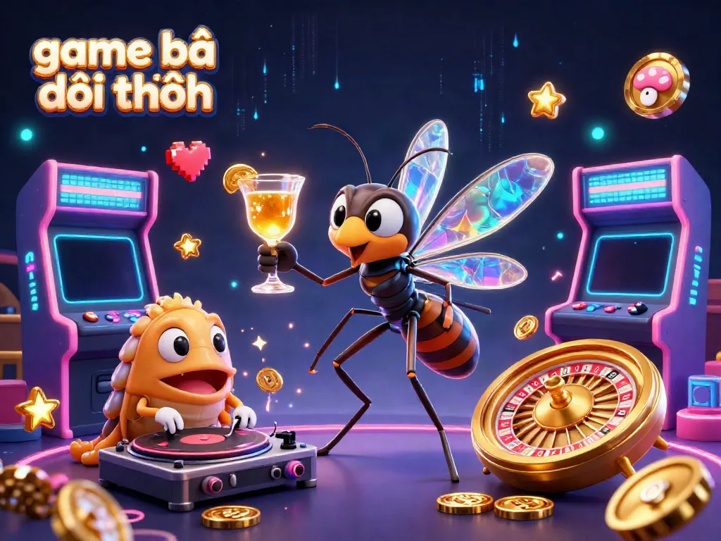 Experience thrilling game bài đổi thưởng with unique casino arcade elements and dynamic characters.