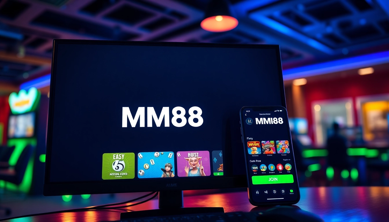 MM88 online gaming interface showcasing vibrant colors and easy navigation