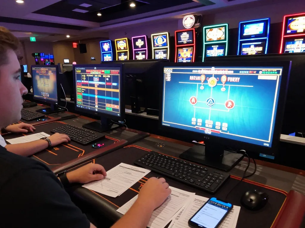 Player analyzing online games at 678vip com, showcasing live strategy and excitement in gaming