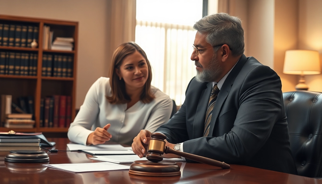 San Antonio accident lawyer providing legal consultation to a client in a professional setting.