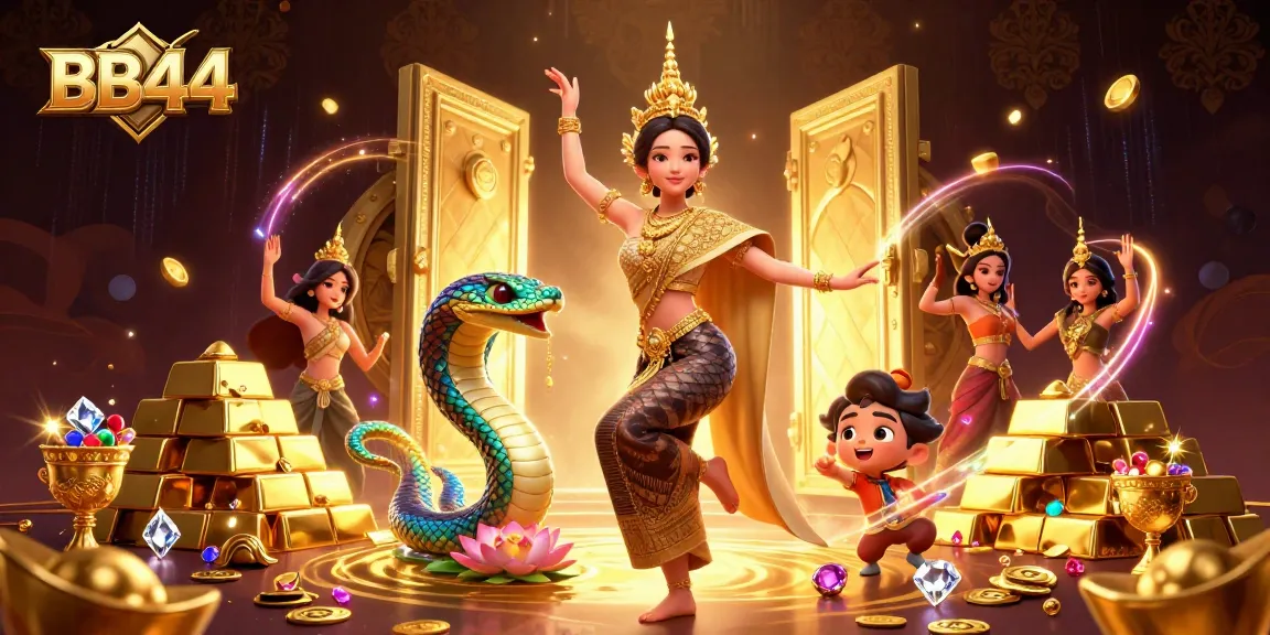 Engage with BB44's vibrant casino scene featuring traditional elements and dazzling jewels.