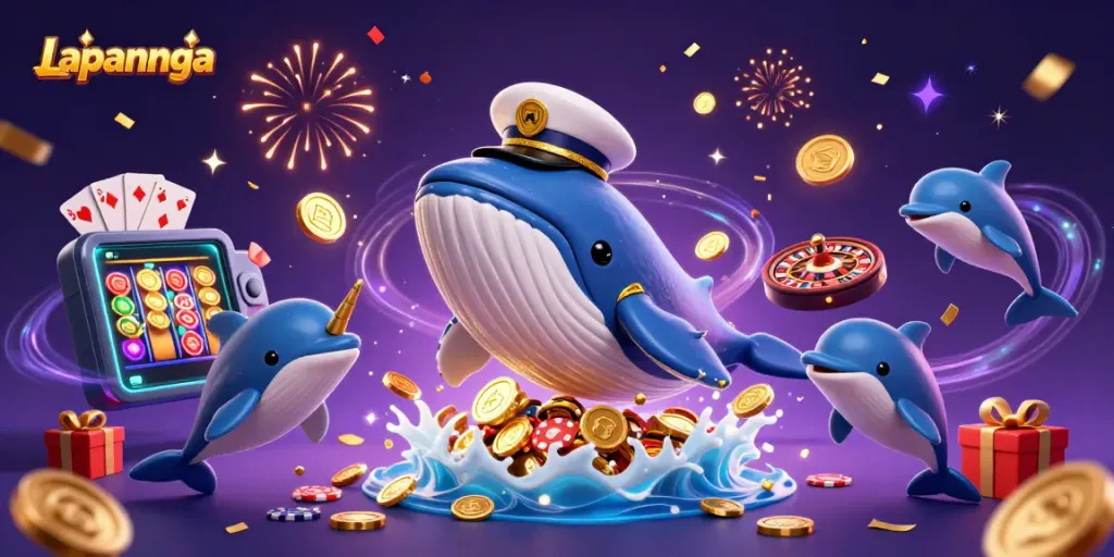 Lapannaga memberikan pengalaman bermain game yang mengasyikkan dengan karakter kartun 3D dan elemen kasino.