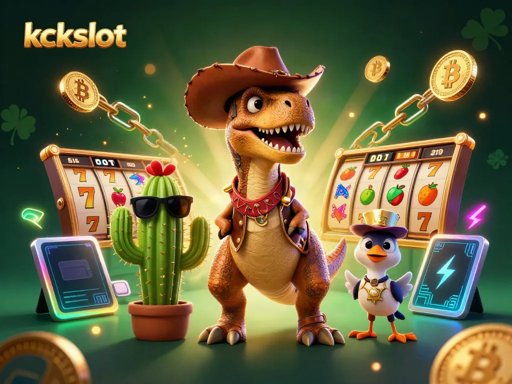 Memenangkan jackpot di kckslot dengan simbol buah bertema slot di latar belakang yang berkilauan.