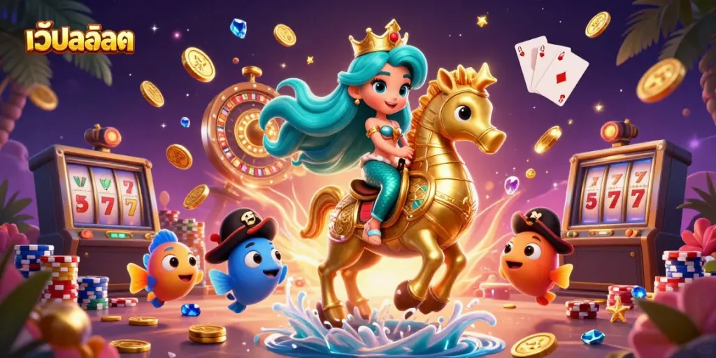 การเล่นเกมสล็อตที่เว้ปสล้อต พร้อมการ์ตูนพริ้นเซสและสีสันแห่งโชคดี