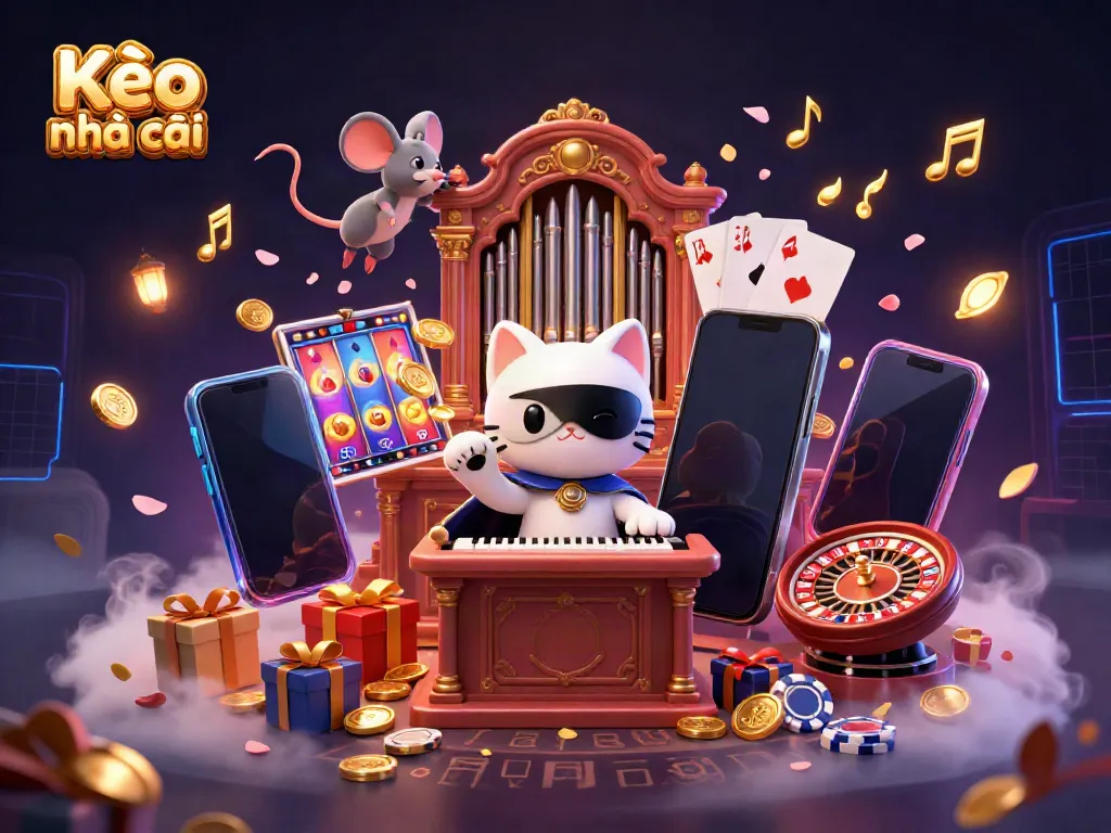 Experience thrilling betting action with Kèo nhà cái in a 3D casino scene packed with excitement and vibrant visuals.