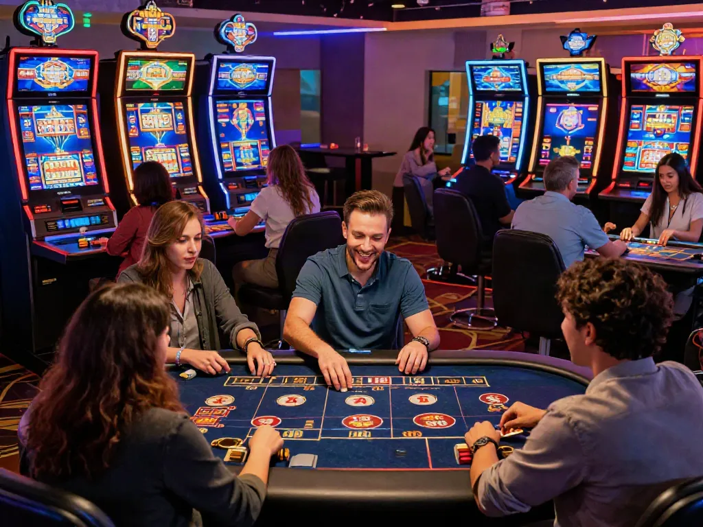 ORION88 digital casino scene with players enjoying various games.