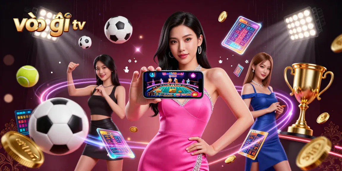 Bet on sports with vào lưới tv showcasing a tech-savvy woman holding a smartphone.