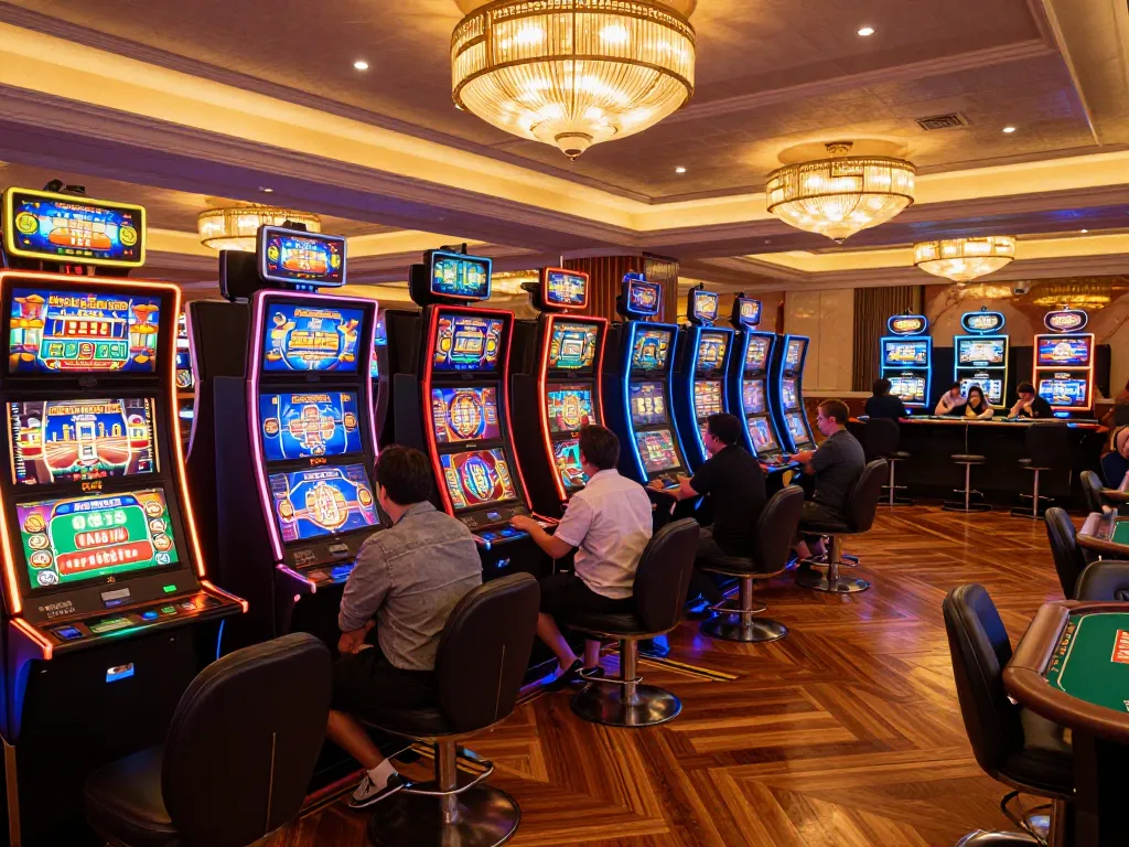 Players enjoying the thrilling slots at SC88 casino, experiencing vibrant gameplay.