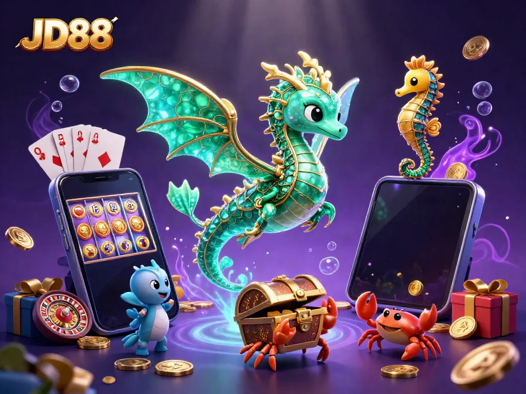 Experience exhilarating wins at JD88 with vibrant slot visuals and enchanting underwater elements.