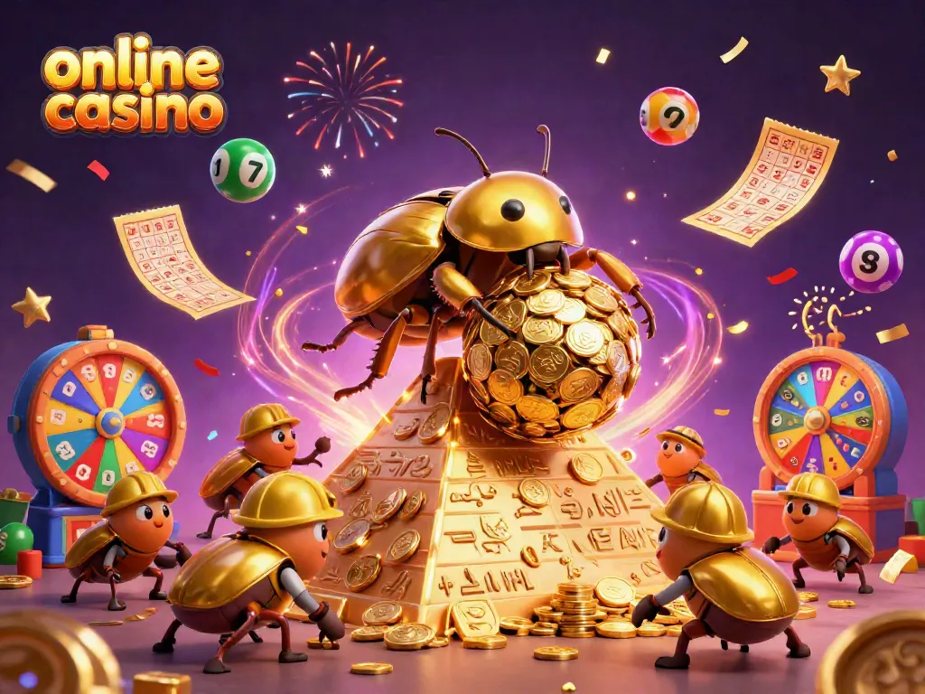 Juega en un emocionante casino en línea con simbolismos de la suerte y grandes premios.