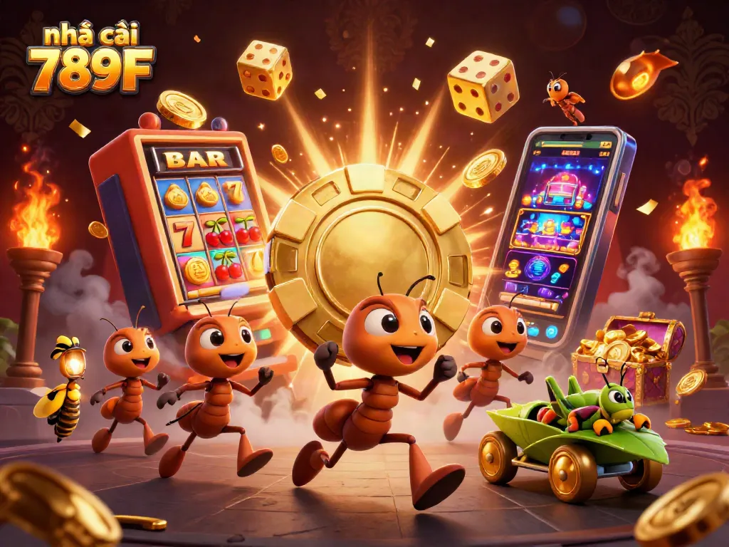 Experience thrilling jackpots with nhà cái 789F featuring dynamic ant characters and casino elements