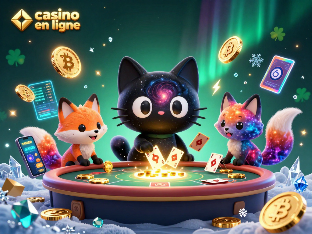 Jeux de casino en ligne captivants avec un chat noir trou noir et un renard nébuleux, pour une expérience immersive.