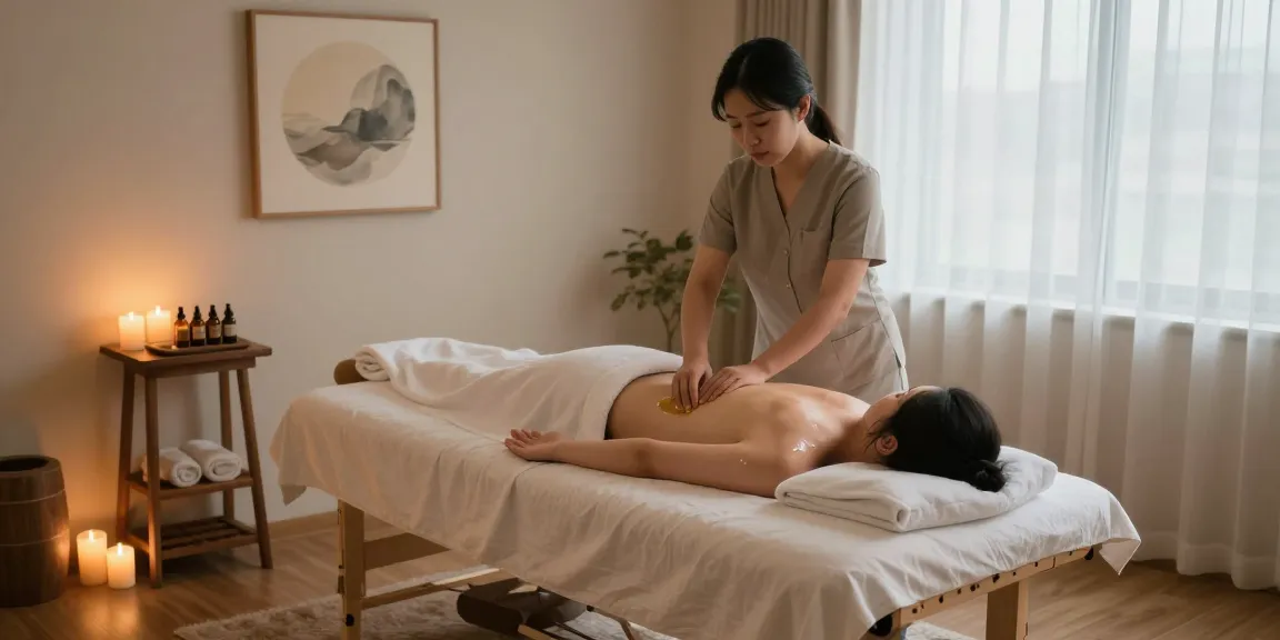 Experience relaxation with 대구마사지 in a tranquil massage room setting with calming ambiance.