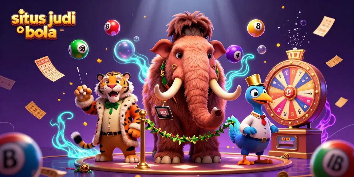 Experience situs judi bola excitement with dynamic characters and engaging game elements in this colorful illustration.
