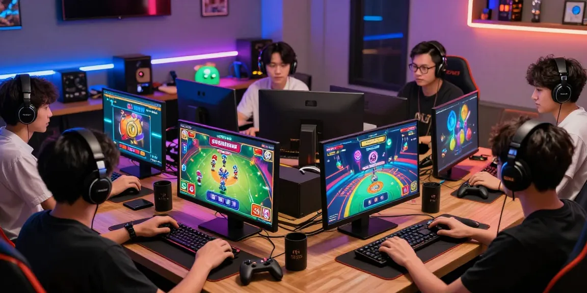Players immersed in the thrilling world of 68gamebai online gaming, showcasing card games and vibrant game interfaces.