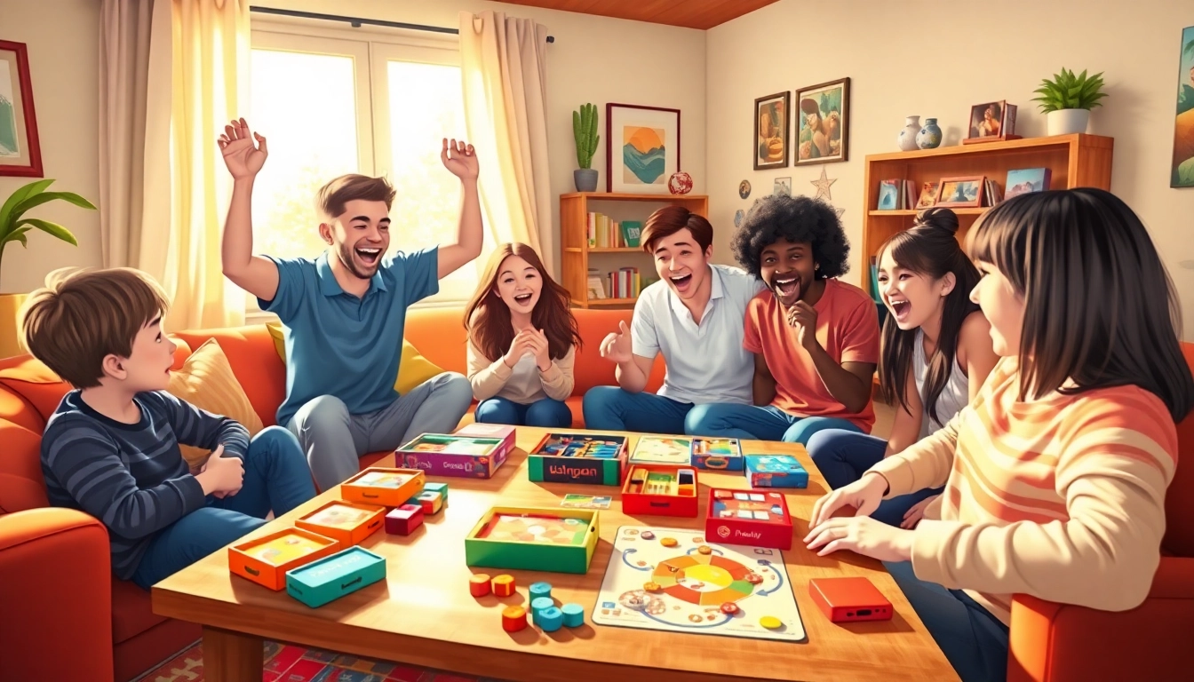 Friends playing vibrant daman games in a cozy setting, showcasing excitement and camaraderie.